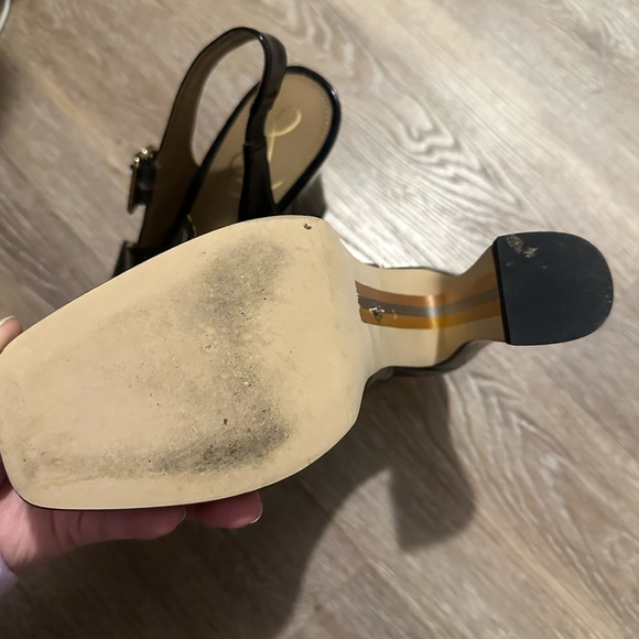 Sam edelman black patent jildie platform slingback mary jane heels size 6 - Picture 6 of 7